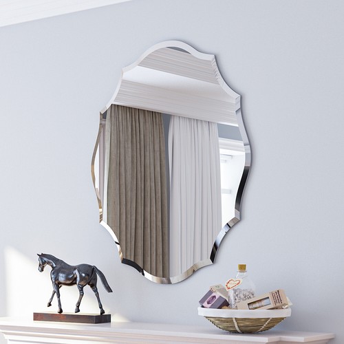 Heavy beveled edge wall mirror - beveled,